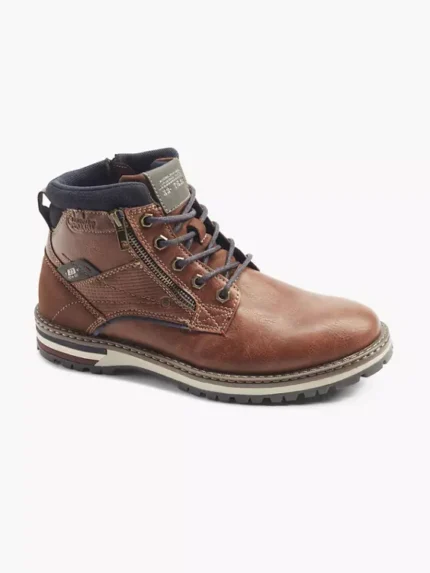 AM Mens Brown Lace Up Boot
