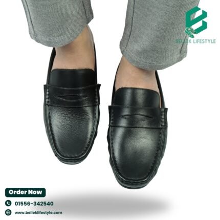 British Trend Penny Half Shoe – Black
