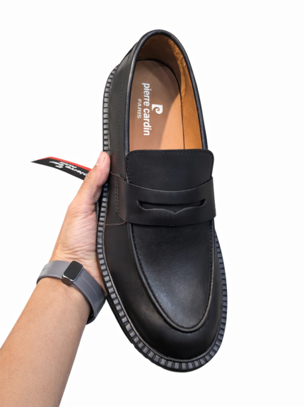 Man’s Leather CHUNKY Loafers Black