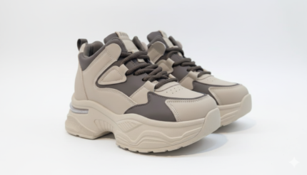 Women's Retro Style Platform Sneakers Brown