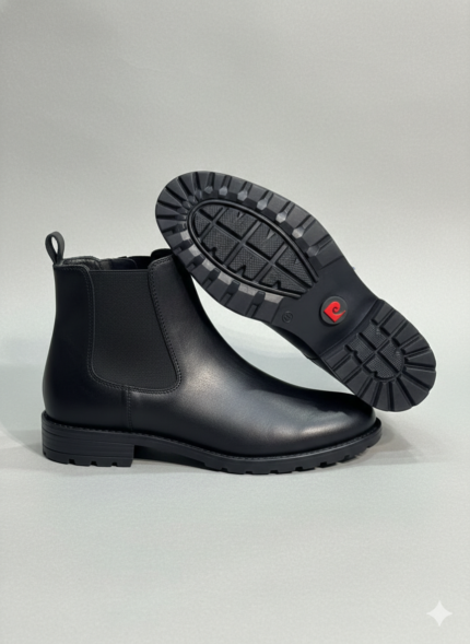 Men Leather Chelsea Boot PC Black