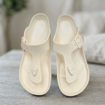 T Stripe Off-white Rubber Sliders