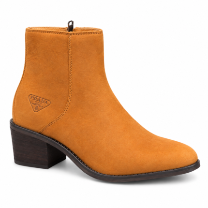 Cuban Heel Ankle Boot Brown